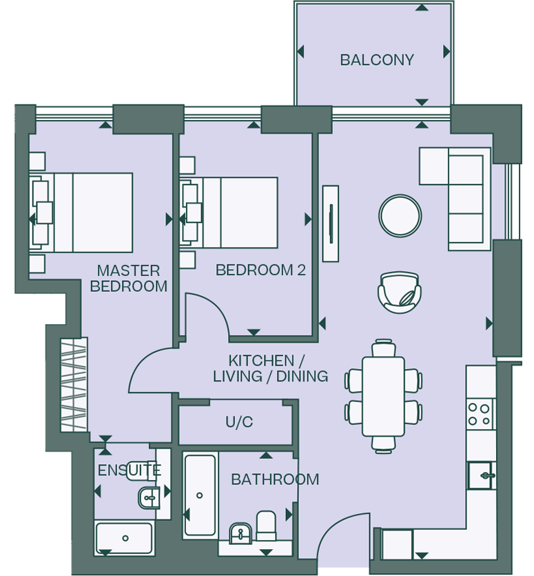 Two Bedroom | Fulton & Fifth